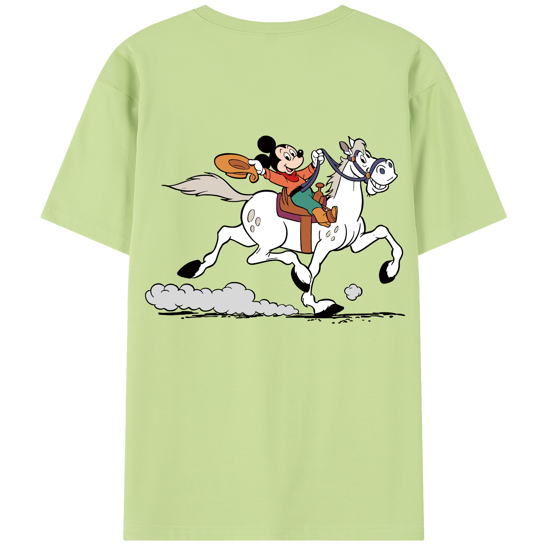 （画像用） ミッキーマウス Mickey Mouse 綿100％半袖Tシャツ（背面プリント）